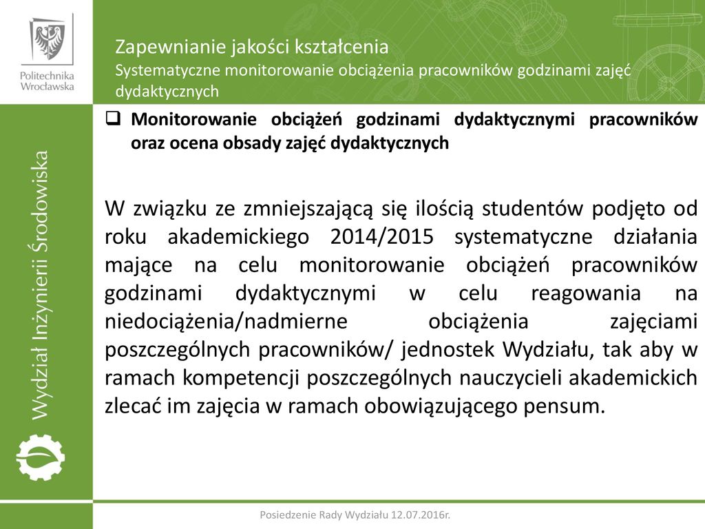 Posiedzenie Rady Wydzia U R Ppt Pobierz